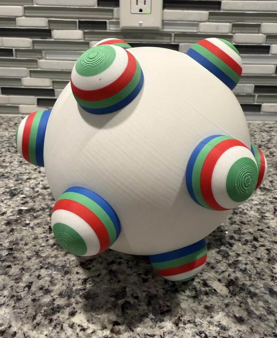 Katamari Ball Deck Box, 3D printed by ThatCadDad